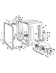 Tub parts for Kenmore Dishwasher 587.71901 (58771901, 587 71901) from AppliancePartsPros.com