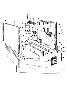Door Details parts for Kenmore Dishwasher 587.71910 (58771910, 587 71910) from AppliancePartsPros.com