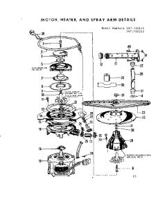 Motor, Heater And Spray Arm Details parts for Kenmore Dishwasher 587.720115 (587720115, 587 720115) from AppliancePartsPros.com