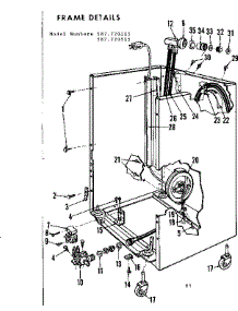 Frame Details parts for Kenmore Dishwasher 587.720115 (587720115, 587 720115) from AppliancePartsPros.com