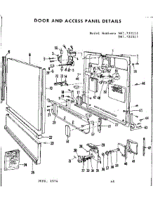 Door And Access Panel Details parts for Kenmore Dishwasher 587.720115 (587720115, 587 720115) from AppliancePartsPros.com