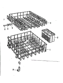 Rack Assemblies parts for Kenmore Dishwasher 587.720211 (587720211, 587 720211) from AppliancePartsPros.com