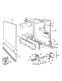 Door & Access Panel Details parts for Kenmore Dishwasher 587.720211 (587720211, 587 720211) from AppliancePartsPros.com