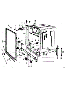 Tub Details parts for Kenmore Dishwasher 587.720215 (587720215, 587 720215) from AppliancePartsPros.com