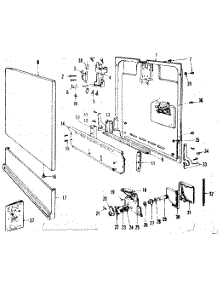 Door And Access Panel Details parts for Kenmore Dishwasher 587.720215 (587720215, 587 720215) from AppliancePartsPros.com