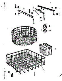 Rack Assemblies parts for Kenmore Dishwasher 587.720310 (587720310, 587 720310) from AppliancePartsPros.com