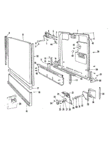 Door And Access Panel parts for Kenmore Dishwasher 587.720311 (587720311, 587 720311) from AppliancePartsPros.com