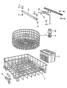 Rack Assemblies parts for Kenmore Dishwasher 587.720315 (587720315, 587 720315) from AppliancePartsPros.com