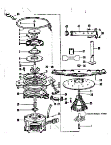 Motor, Heater, And Spray Arm parts for Kenmore Dishwasher 587.720410 (587720410, 587 720410) from AppliancePartsPros.com