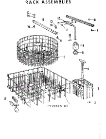 Rack Assemblies parts for Kenmore Dishwasher 587.720415 (587720415, 587 720415) from AppliancePartsPros.com