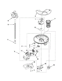 Pump And Motor Parts parts for Kenmore Dishwasher 665.15699K210 (66515699K210, 665 15699K210) from AppliancePartsPros.com