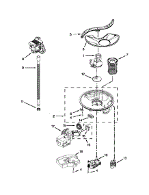 Pump, Washarm And Motor Parts parts for Kenmore Dishwasher 665.15699K211 (66515699K211, 665 15699K211) from AppliancePartsPros.com