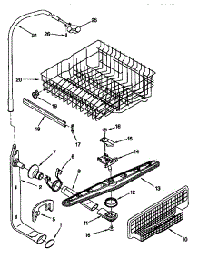 Upper Dishrack And Water Feed parts for Kenmore Dishwasher 665.15705890 (66515705890, 665 15705890) from AppliancePartsPros.com