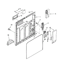 Inner Door parts for Kenmore Dishwasher 665.15705891 (66515705891, 665 15705891) from AppliancePartsPros.com