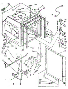 Tub parts for Kenmore Dishwasher 665.1570591 (6651570591, 665 1570591) from AppliancePartsPros.com
