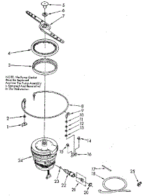 Heater, Pump And Lower Sprayarm parts for Kenmore Dishwasher 665.1570592 (6651570592, 665 1570592) from AppliancePartsPros.com