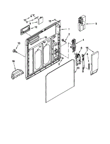 Inner Door parts for Kenmore Dishwasher 665.15707990 (66515707990, 665 15707990) from AppliancePartsPros.com