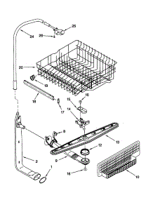 Upper Dishrack And Water Feed parts for Kenmore Dishwasher 665.15709990 (66515709990, 665 15709990) from AppliancePartsPros.com