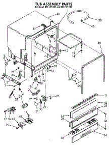 Tub Assembly parts for Kenmore Dishwasher 665.1571591 (6651571591, 665 1571591) from AppliancePartsPros.com