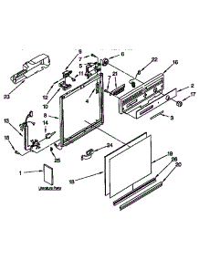 Frame And Console Parts parts for Kenmore Dishwasher 665.1571593 (6651571593, 665 1571593) from AppliancePartsPros.com
