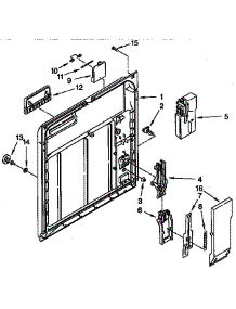 Inner Door Parts parts for Kenmore Dishwasher 665.1571593 (6651571593, 665 1571593) from AppliancePartsPros.com