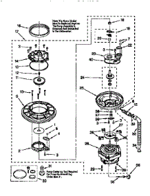 Pump And Motor parts for Kenmore Dishwasher 665.15721691 (66515721691, 665 15721691) from AppliancePartsPros.com