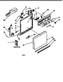 Frame And Console parts for Kenmore Dishwasher 665.15721692 (66515721692, 665 15721692) from AppliancePartsPros.com