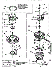 Pump And Motor parts for Kenmore Dishwasher 665.15725690 (66515725690, 665 15725690) from AppliancePartsPros.com