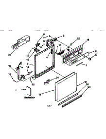 Frame And Console parts for Kenmore Dishwasher 665.15725692 (66515725692, 665 15725692) from AppliancePartsPros.com