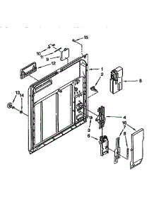 Inner Door parts for Kenmore Dishwasher 665.1574990 (6651574990, 665 1574990) from AppliancePartsPros.com