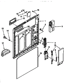 Inner Door parts for Kenmore Dishwasher 665.15755790 (66515755790, 665 15755790) from AppliancePartsPros.com