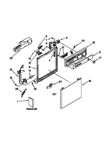 Frame And Console parts for Kenmore Dishwasher 665.15755790 (66515755790, 665 15755790) from AppliancePartsPros.com