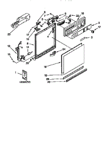Frame And Console parts for Kenmore Dishwasher 665.15761690 (66515761690, 665 15761690) from AppliancePartsPros.com