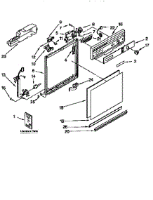 Frame And Console parts for Kenmore Dishwasher 665.15765690 (66515765690, 665 15765690) from AppliancePartsPros.com