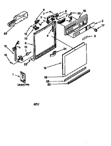 Frame And Console parts for Kenmore Dishwasher 665.15765692 (66515765692, 665 15765692) from AppliancePartsPros.com