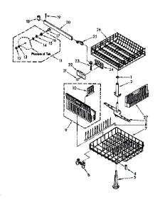 Dishrack Parts parts for Kenmore Dishwasher 665.1576580 (6651576580, 665 1576580) from AppliancePartsPros.com