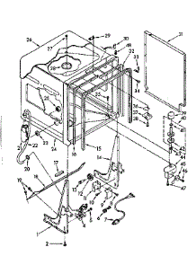 Tub Parts parts for Kenmore Dishwasher 665.1576580 (6651576580, 665 1576580) from AppliancePartsPros.com
