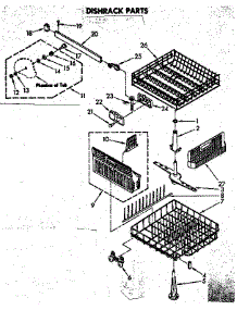 Dishrack Parts parts for Kenmore Dishwasher 665.1576581 (6651576581, 665 1576581) from AppliancePartsPros.com