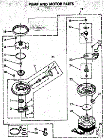 Pump And Motor Parts parts for Kenmore Dishwasher 665.1576581 (6651576581, 665 1576581) from AppliancePartsPros.com