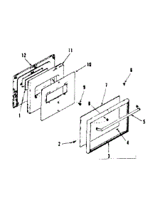 Oven Door Section parts for Kenmore Range 278.7808511 (2787808511, 278 7808511) from AppliancePartsPros.com