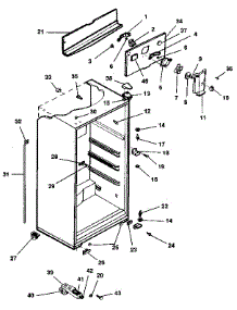 Cabinet parts for Kenmore Refrigerator 253.9305095 (2539305095, 253 9305095) from AppliancePartsPros.com