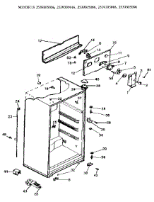 Cabinet parts for Kenmore Refrigerator 253.9305096 (2539305096, 253 9305096) from AppliancePartsPros.com