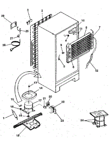 Unit parts for Kenmore Refrigerator 253.9305100 (2539305100, 253 9305100) from AppliancePartsPros.com