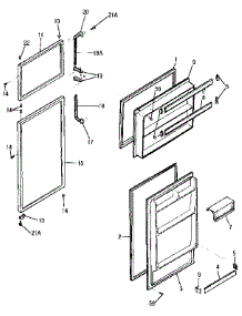 Door parts for Kenmore Refrigerator 253.9305103 (2539305103, 253 9305103) from AppliancePartsPros.com