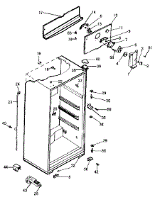Cabinet parts for Kenmore Refrigerator 253.9305113 (2539305113, 253 9305113) from AppliancePartsPros.com