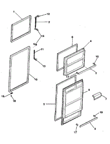Door parts for Kenmore Refrigerator 253.9305121 (2539305121, 253 9305121) from AppliancePartsPros.com