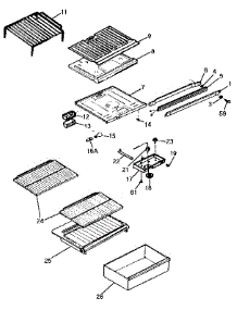 Cabinet parts for Kenmore Refrigerator 253.9305193 (2539305193, 253 9305193) from AppliancePartsPros.com