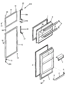 Door parts for Kenmore Refrigerator 253.9305207 (2539305207, 253 9305207) from AppliancePartsPros.com