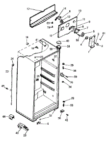 Cabinet parts for Kenmore Refrigerator 253.9305207 (2539305207, 253 9305207) from AppliancePartsPros.com
