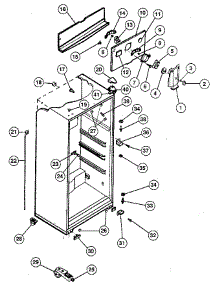 Cabinet parts for Kenmore Refrigerator 253.9305212 (2539305212, 253 9305212) from AppliancePartsPros.com